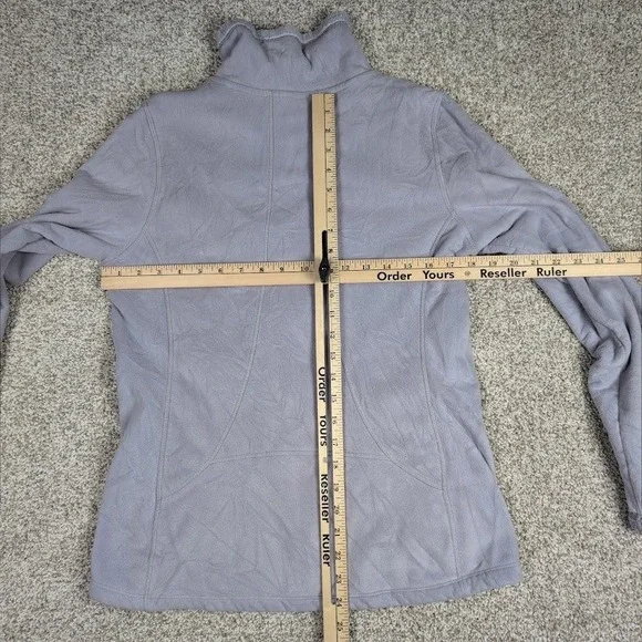 The North Face Morning Glory Fleece Jacket Gray Full Zip Mock Neck Women's M - Picture 8 of 8